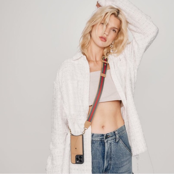 Bandolier KIMBERLY Crossbody Phone Case in Tan/Gold - Picture 6 of 8